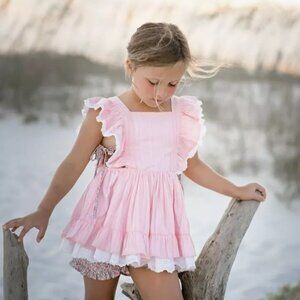 WDW Well Dressed Wolf Perfect in Pink Kate Tunic Set Size 7 Girls